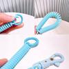 Macaron Color Anti-lost Card Holder Spring Rope Work Card Lanyard Elastic Rope Elderly Student Access Control Card Lanyard