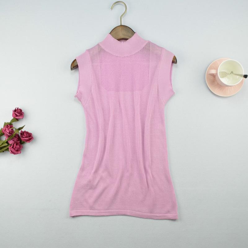 Women's Sleeveless Ice Silk Knitted Camisole - Versatile Summer Top