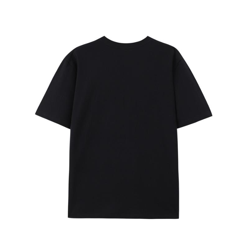 European sizes Centered "trendy fashion pattern print, men's round neck short sleeved T-shirt, simple and fashionable T-shirt