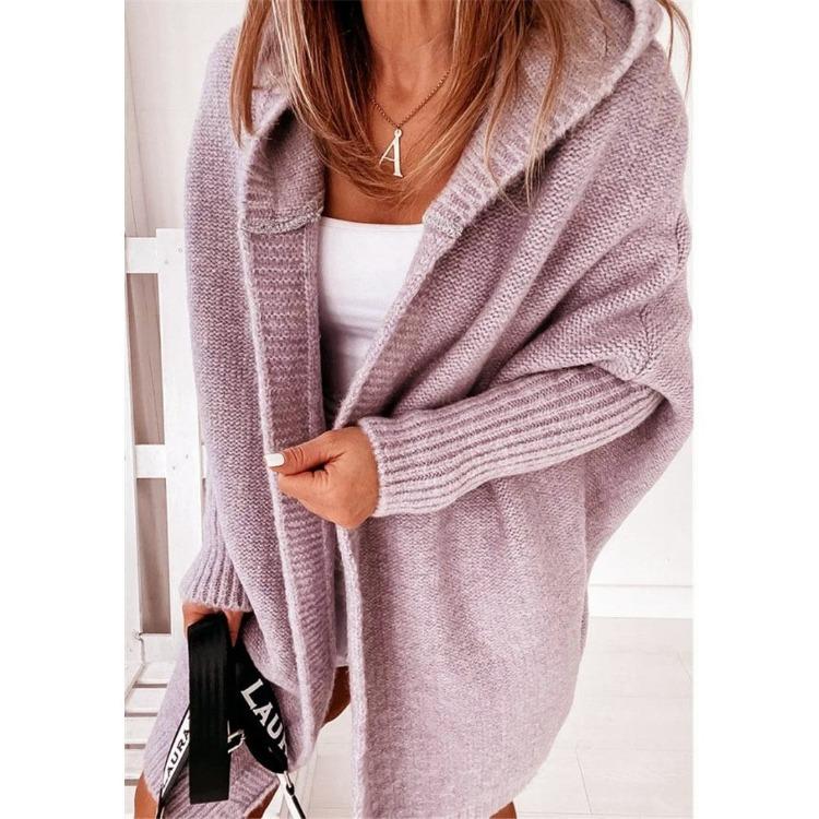 European American Knitted Bat Sleeves Cardigan Sweater Autumn Winter Fashion