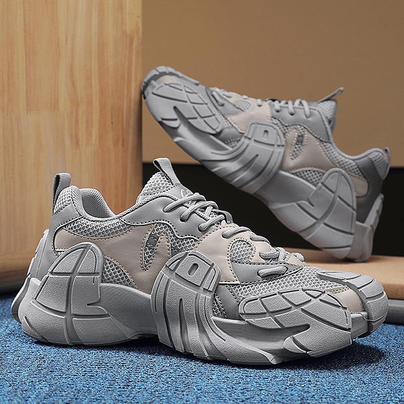 Men's Shoes New Summer Breathable Sports and Leisure Shoes Men's Outdoor Mesh Shoes Platform-soled Personalized Mecha Shoes Shoes
