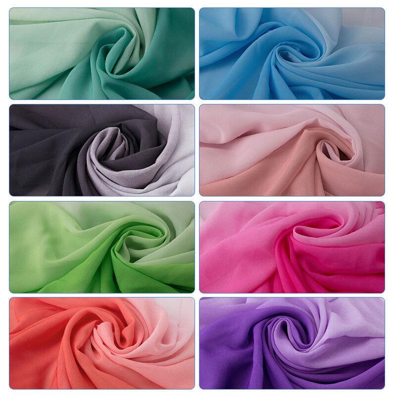 100x150cm Gradient Color Shade Fabric Summer DIY Dance Costume Dress 100D Chiffon 2 Tone Material Clothing Accessories