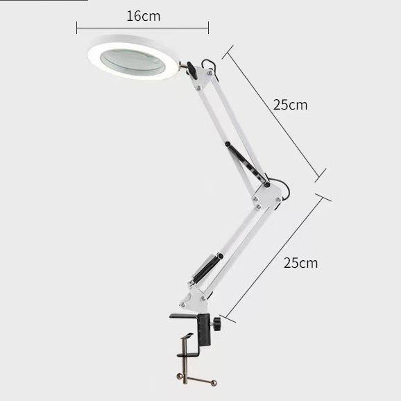 Foldable LED Magnifying Desk Lamp for Eye Protection, Reading, Nail Art, Tattoo, and Repair Work