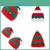 Christmas Holiday Festive Adult And Children Striped Hat With Bell And No Brim For Kids And Adults