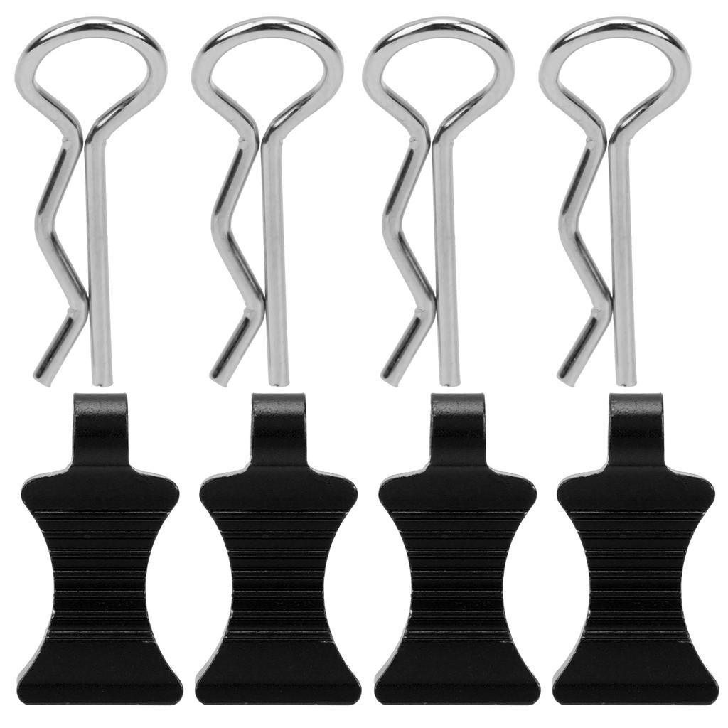 4pcs Aluminium Alloy RType Car Body Clips Pin with Fixing Bracket for 1Celsius10 RC Car(Blue )