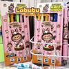 6Pcs Kawaii Gel Pen Labubu Monster Cartoon Neutral Pen Quick Drying Pen Student Examination School Office Supplies Stationery