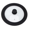 Round Glass Pot Lid Heat Resistance Silicone Rim Universal Kitchen Pan Cover for 24cm 26cm 28cm