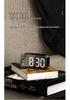 Minimalist Dual-Use LED Alarm Clock with Voice Control and Temperature Display