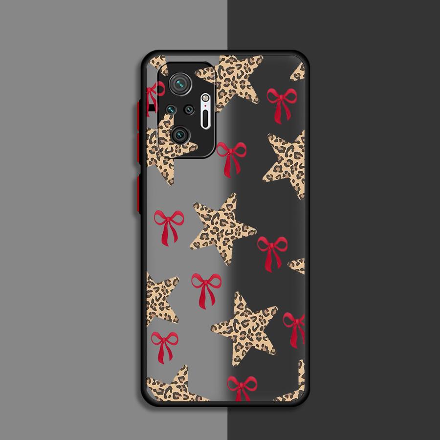 Leopard Love Star Funda Back Phone Cover Case for Xiaomi Redmi Note 14 A4 10 14C 13C 11 12 13 Pro Plus 9S