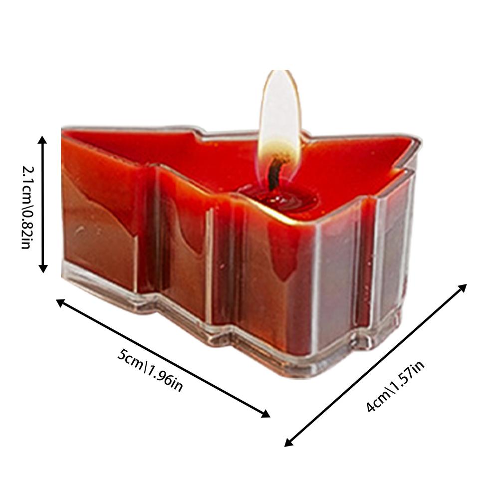 

Різдвяна ялинка свічка-таблетка Ручна робота Ароматичні свічки Свічки у формі ялинки Свічки для різдвяної ялинки Для Різдвяної прикраси дому червоний