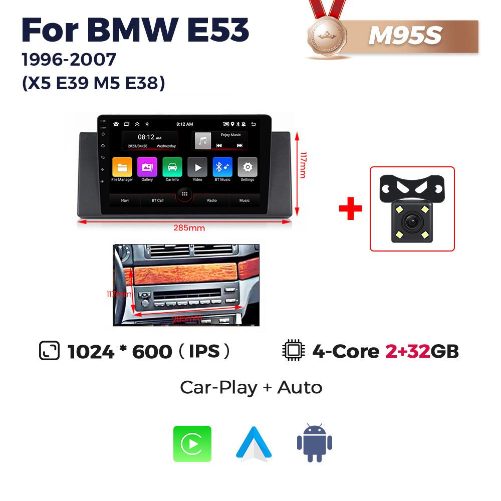 Navifly 2din Android Car Radio For BMW 5 E39 1995-2006 E53 X5 M5 Carplay Auto Multimedia Video Player GPS Navigation Head Unit