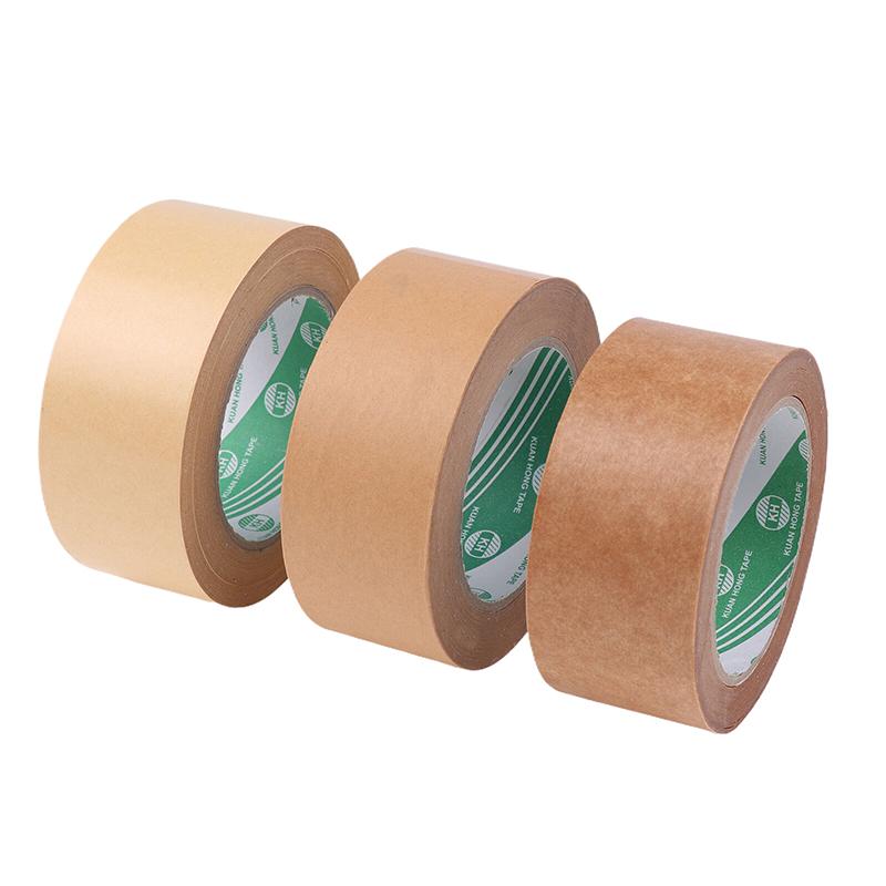 Brown Kraft Paper Tape Recyclable Packing Tape Ecofriendly Self Adhesive Gumed Kraft Tape For Packing Shipping