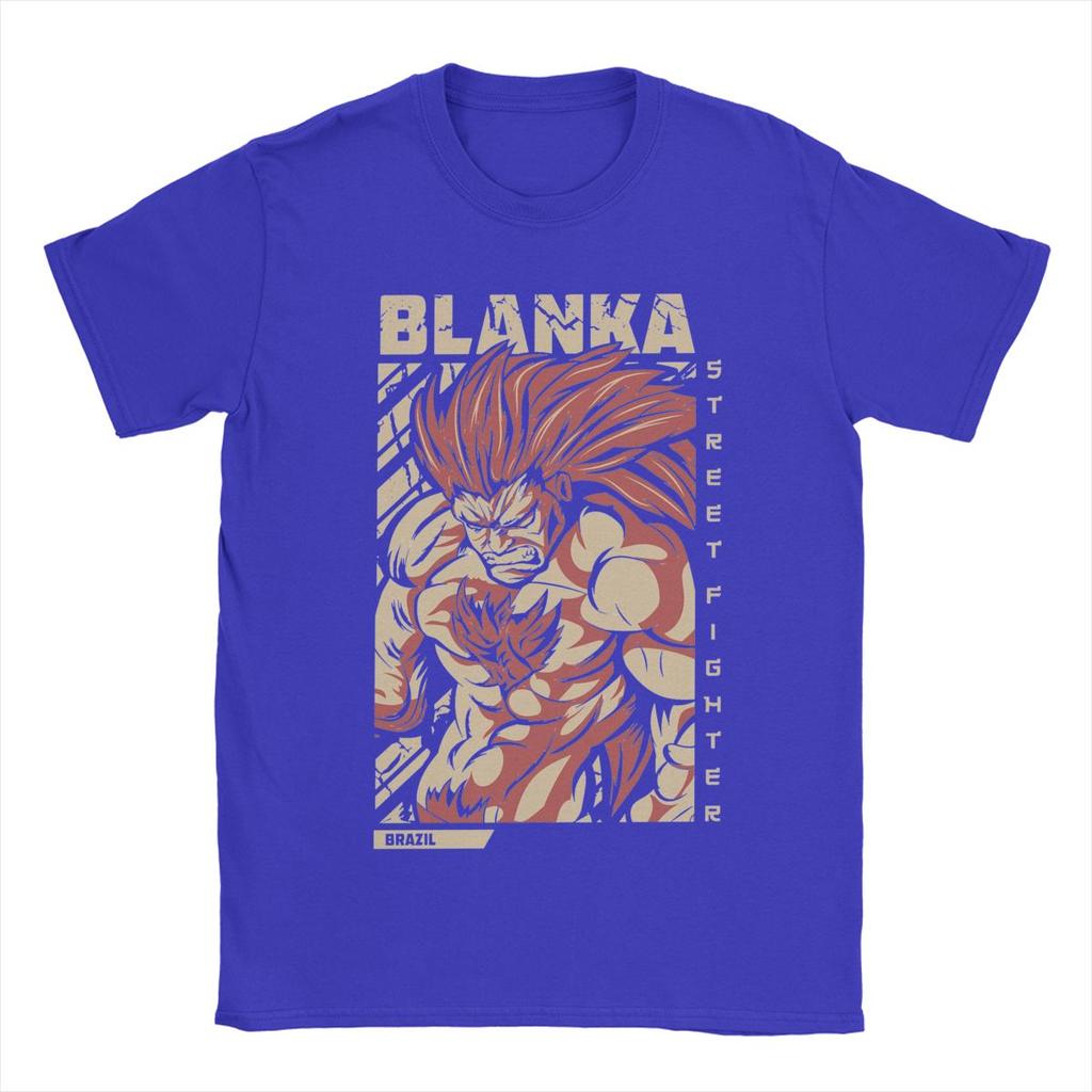 Men T-Shirt Blanka Streets Fighters Humor Cotton Tee Shirt Short Sleeve Game T Shirt Round Collar Clothing Summer