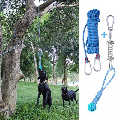 1Set Spring Cotton Rope Bite Resistant Relieve Boredom Lightweight Dogs Spring Pole Toys for