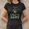 Faith Jeus Is King Christ Soldier Army God Womens T-Shirt Tailored Cotton