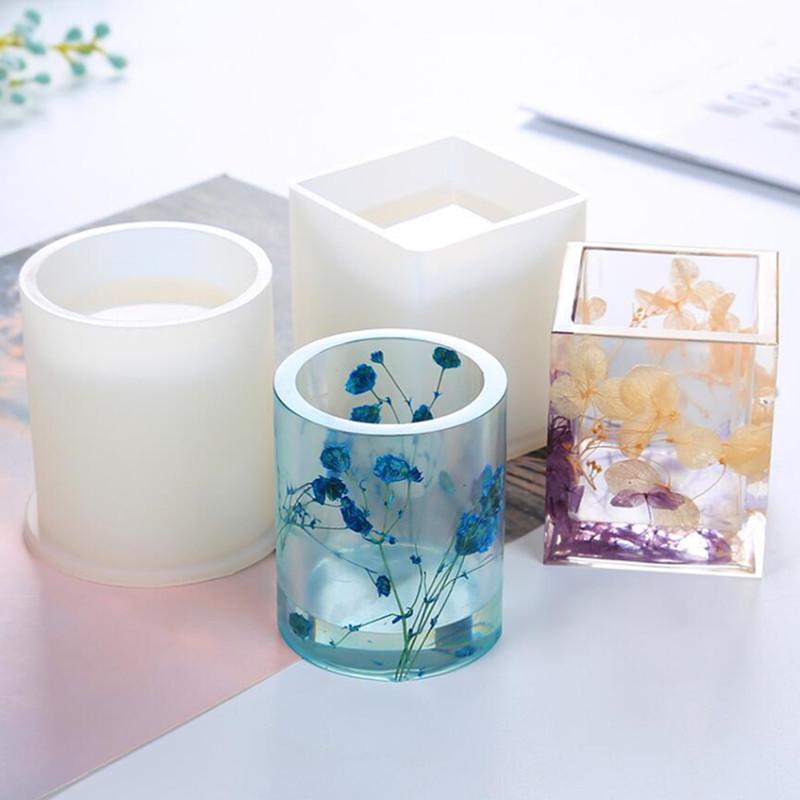 DIY Aufbewahrungs Stifthalter Silikonform DIY UV Harz Schmuckform Bastelform Schmuck Epoxidharz Formen für Schmuckherstellung Werkzeug