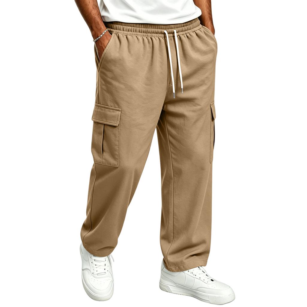 Men's Casual Straight Leg Drawstring Jogger Pants for Commute and Everyday Wear
