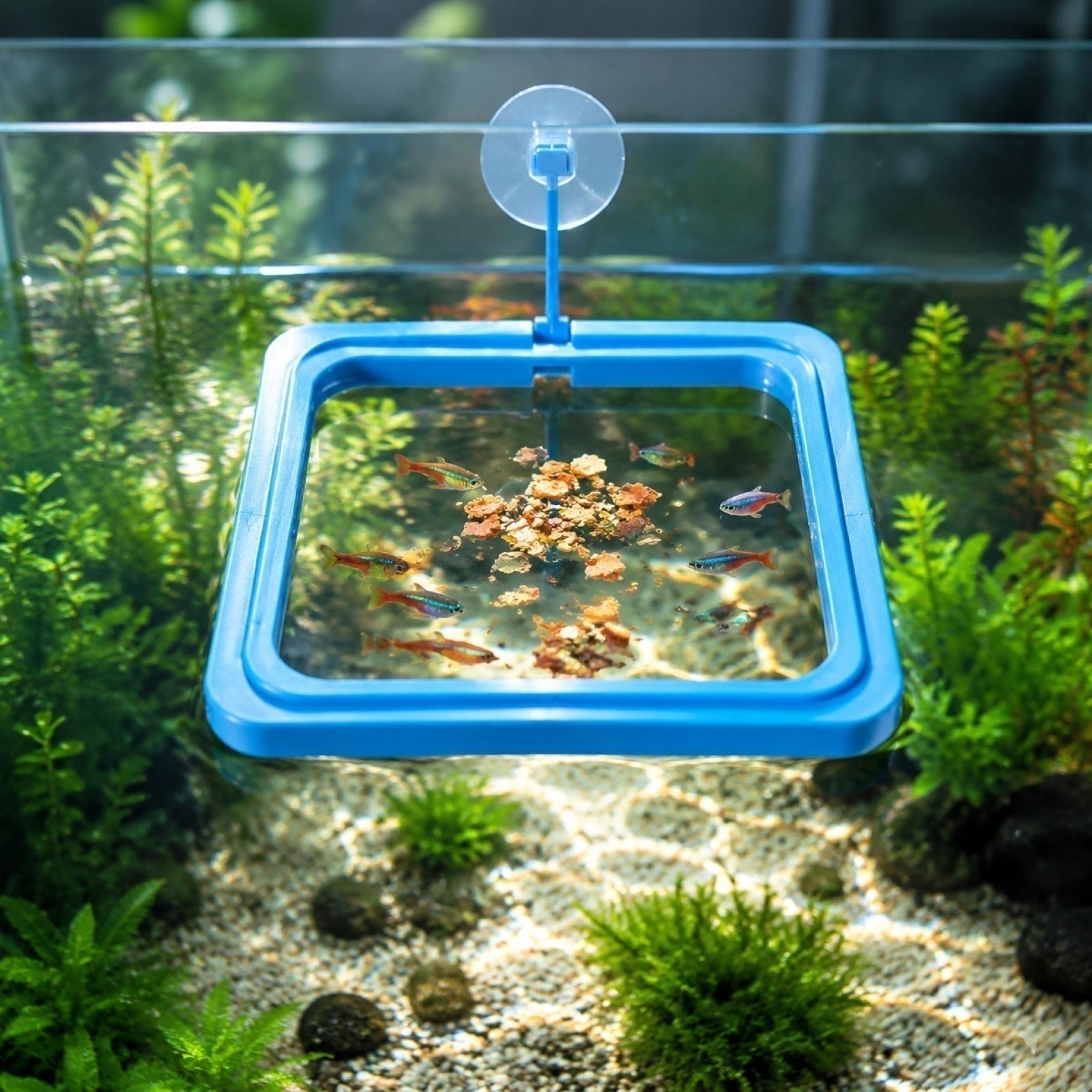 

Aquarium Floating Feeding Ring Fish Tank Feeding Device Fish Food Holder Fish Feeder Floating Circle for Aquarium Fish Feeding One Size синій