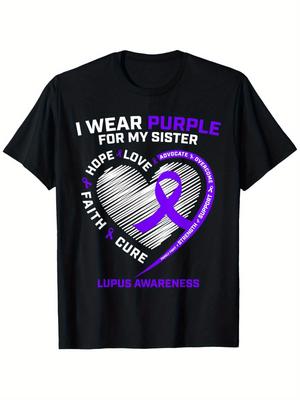 Lupus Shirts Women Sister Brother Unisex Lupus Awareness TShirt Cotton Tshirt Halloween Thanksgiving Christmas Gift for Unisex W