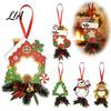 Innen-Weihnachts-Hänge-Holz-Christbaumschmuck, 2D-Strumpfhaus-förmiger Fotorahmen, Festliche Anhänger-Dekoration, Weihnachtsdekoration für die Familie