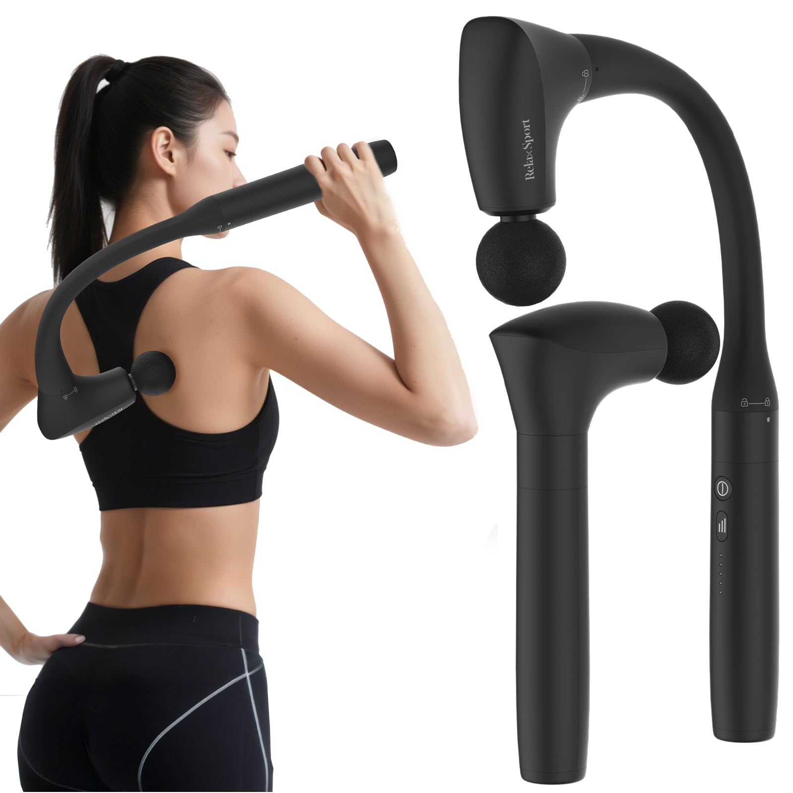 

Myofascial Release Handheld Gun Reaching Deep into the Detachable Extension 10mm 2500mAh High Fast Quiet Includes Japanese Perfect Warranty 2-in-1