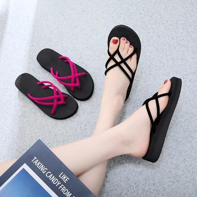 Sommer Damen Hausschuhe Mode Plateau Keil Sandalen Outdoor Freizeit Flip Flops Reise Strand Hausschuhe High Heel Damen Slides