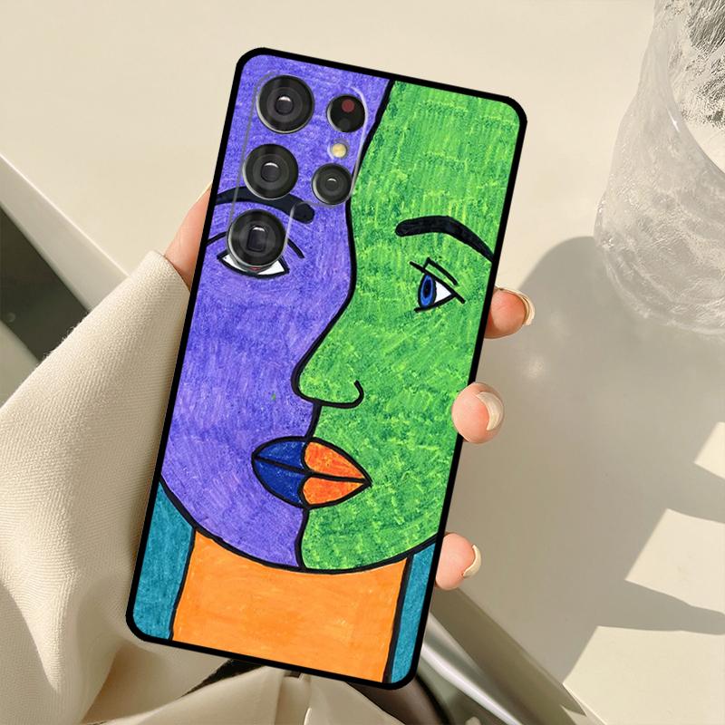 Painting Picasso Abstract Art Case For Samsung Galaxy S25 Ultra S21 S22 S23 S24 Ultra S9 S10 Plus S20 FE S25 FE Back Cover