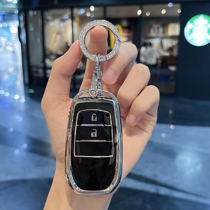 TPU Car Key Case Fob Cover for Toyota CHR Hilux Fortuner Land Cruiser 200 Camry Corolla Crown RAV4 Highland Keychain Accessories