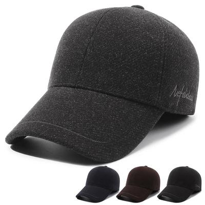 Men'S Hats Are Fashionable And Warm, Outdoor Versatile Leisure Middle-Aged And Elderly Peaked Caps, Thickened And Velvet Ear Protectors, Baseball Caps