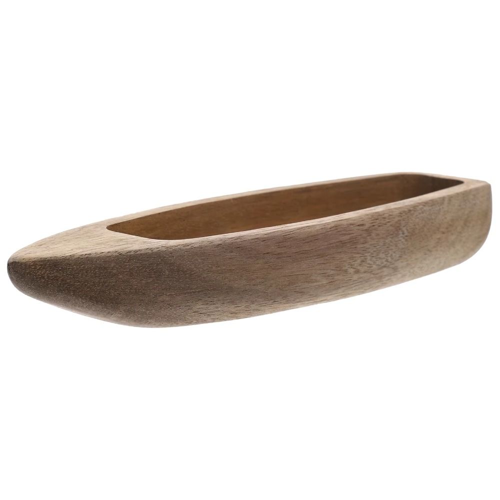 Unfinished Wooden Boat Decor Natural Wooden Boat Model Ornaments Office Decoration