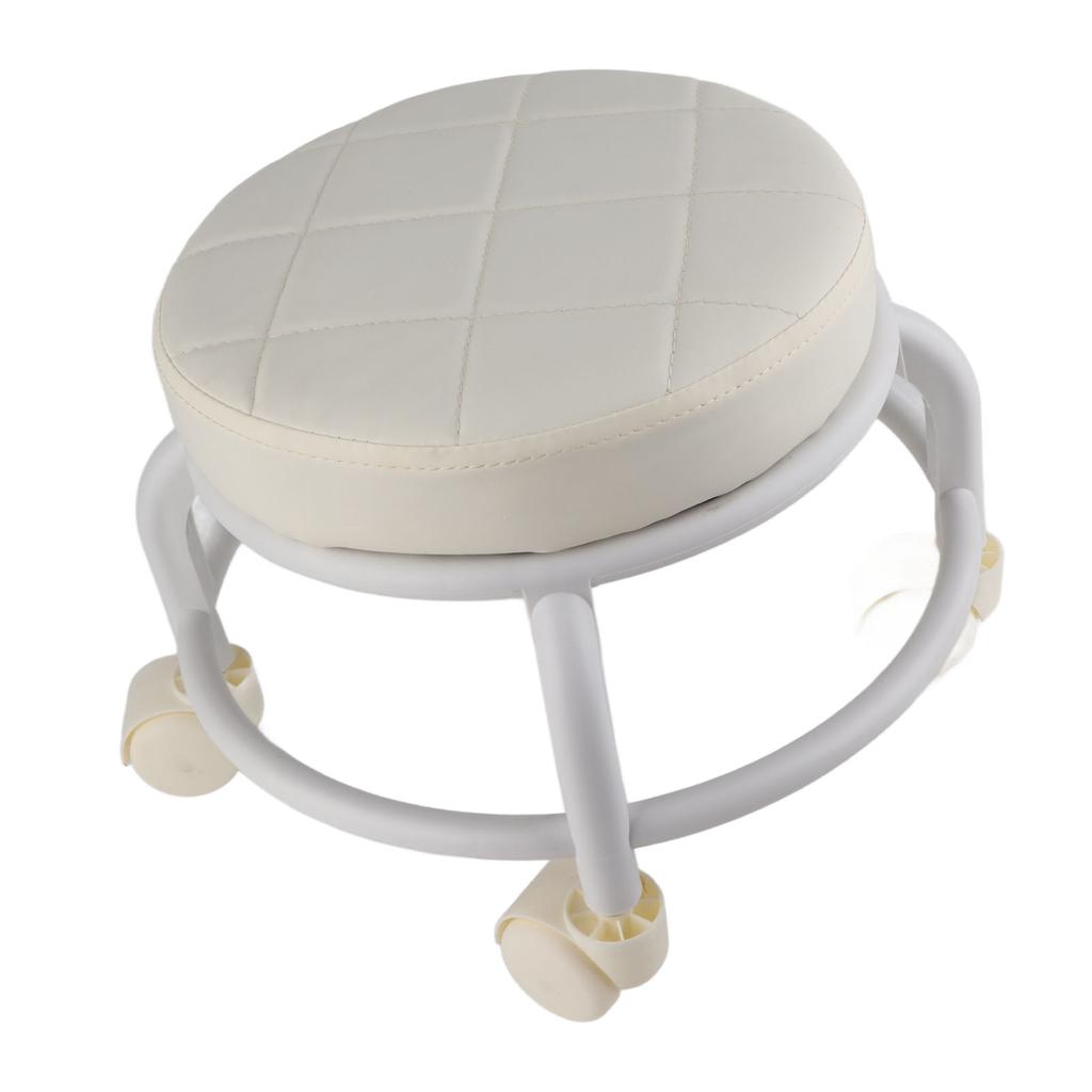 Tekerlekli Puf Yüksek Yoğunluklu Hafızalı Köpük Su Geçirmez Sessiz Tekerlekler Çift Katmanlı Ayak Dayama Taburesi için