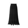 Women's Elegant Lace Crochet Long Skirts Summer High Waist Korean Style Elegant Sheath Wrap Skirts