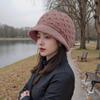 Hats Women's Fashion Versatile Mom Hat Wool Hat Ear Protection Hat Winter Plush Warm Peaked Cap Knitted Hat
