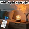 LED Water Ripple Night Light Wireless Bluetooth Speaker Touch Control USB Rechargeable Atmosphere Table Lamp Ocean Wave Room Art