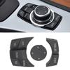Center Console Multimedia Control Button Knob Kit Anti Scratch Stylish Multimedia Button Cover Trim Replacement for 1 3 5 Series