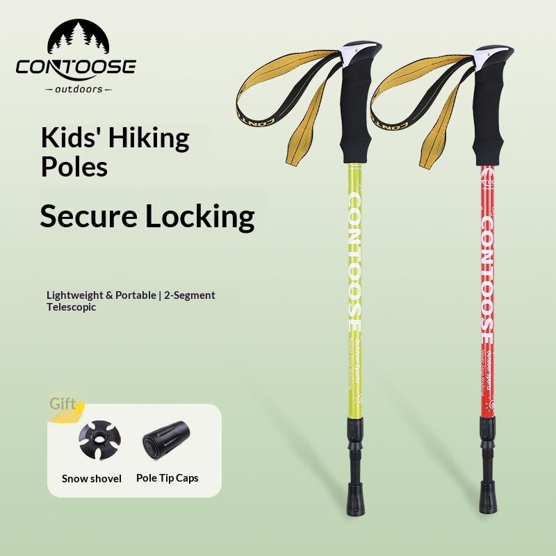 Customized Children s Aluminum Alloy Trekking Poles Telescopic Non-slip Lightweight Adjustable Length Hiking Outdoor оранжевый