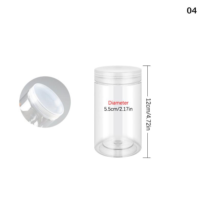 Plastic Packing Bottle Pet Clear Empty Seal Bottle Circular Bucket Storage Biscuit Jar Food Grade Sealed Cans Tank Container