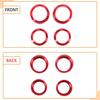 Aunginsy Center Console Air Conditioner Volume Knob Button Circle Cover Compatible with Nissan Frontier 2022-2025 Car 4Pcs A/C Switch Button Knob