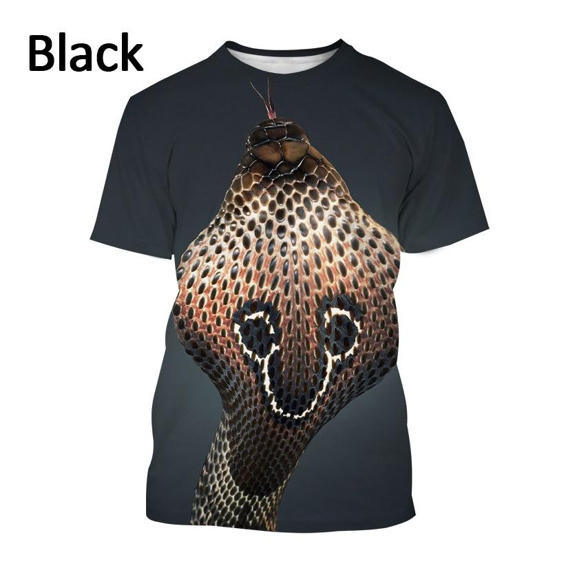 Tricou Cobra X Tricou pentru bărbați de vară Viper Animal Print Atât pentru bărbați, cât și pentru femei, creativ Harajuku, ocazional, cu mânecă scurtă.