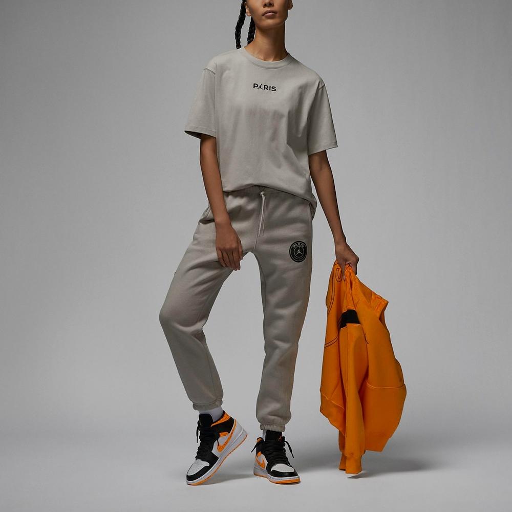 Jordan Embroidered Logo Solid Color Casual Sport Crew Neck Short Sleeve T-Shirt Women Tops Gray DZ3261-230