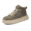 Autumn and winter new retro youth sneakers warm and velvet thick-soled high-top board shoes