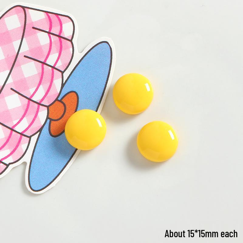 Big Eyes Cheese Resin Toy - Handmade DIY Accessories: Fridge Magnet, Shoe Buckle, Hair Accessory