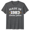 Made In 1983 Unisexs T Shirt 43rd Birthday Gift Vintage fortythree Year Old