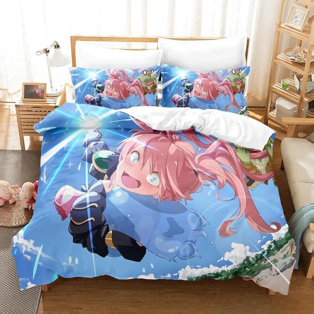 New Rimuru Tempest Bedding Set Anime Fans Gifts Bedroom Decor Duvet Cover Sets 3D Print Anime Kawaii Single/Full/Queen/King Size