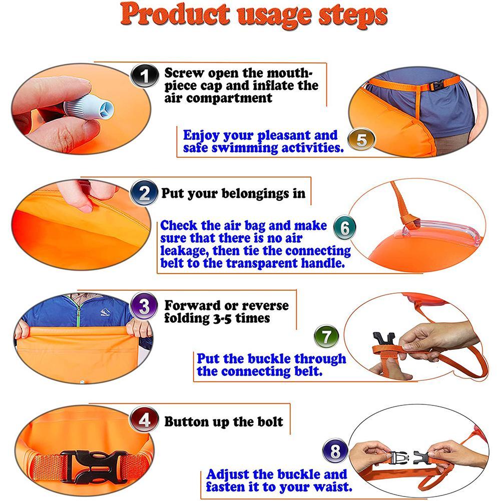 Outdoor Sicherheit Lebensrettung Treibsack Pvc Schwimmweste Aufbewahrungstasche Wassersport Multifunktion Schwimmboje Tauchen Treibpaket