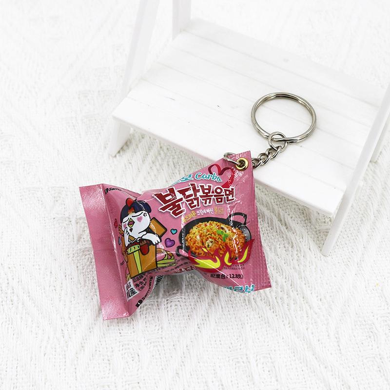 1 Piece Korean Turkey Noodle White Coffee And Duo Lo Mein Pendant Gift Simulated Japanese Food Play Snack Bag Keychain