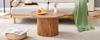 Tavolino in MDF con Diametro 70 cm: Tavolino con Design a Colonna Romana, Struttura Metallica Integrata, Stile Retro-Lusso per il Salotto.