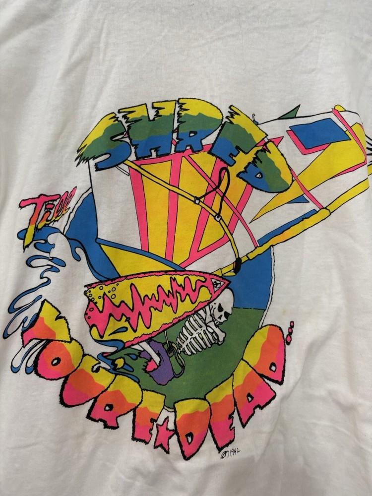 Vintage Grateful Dead Shirt Mens XL Shred Your Dead 1992 Skeleton Surf Skate Unisex T-Shirt S