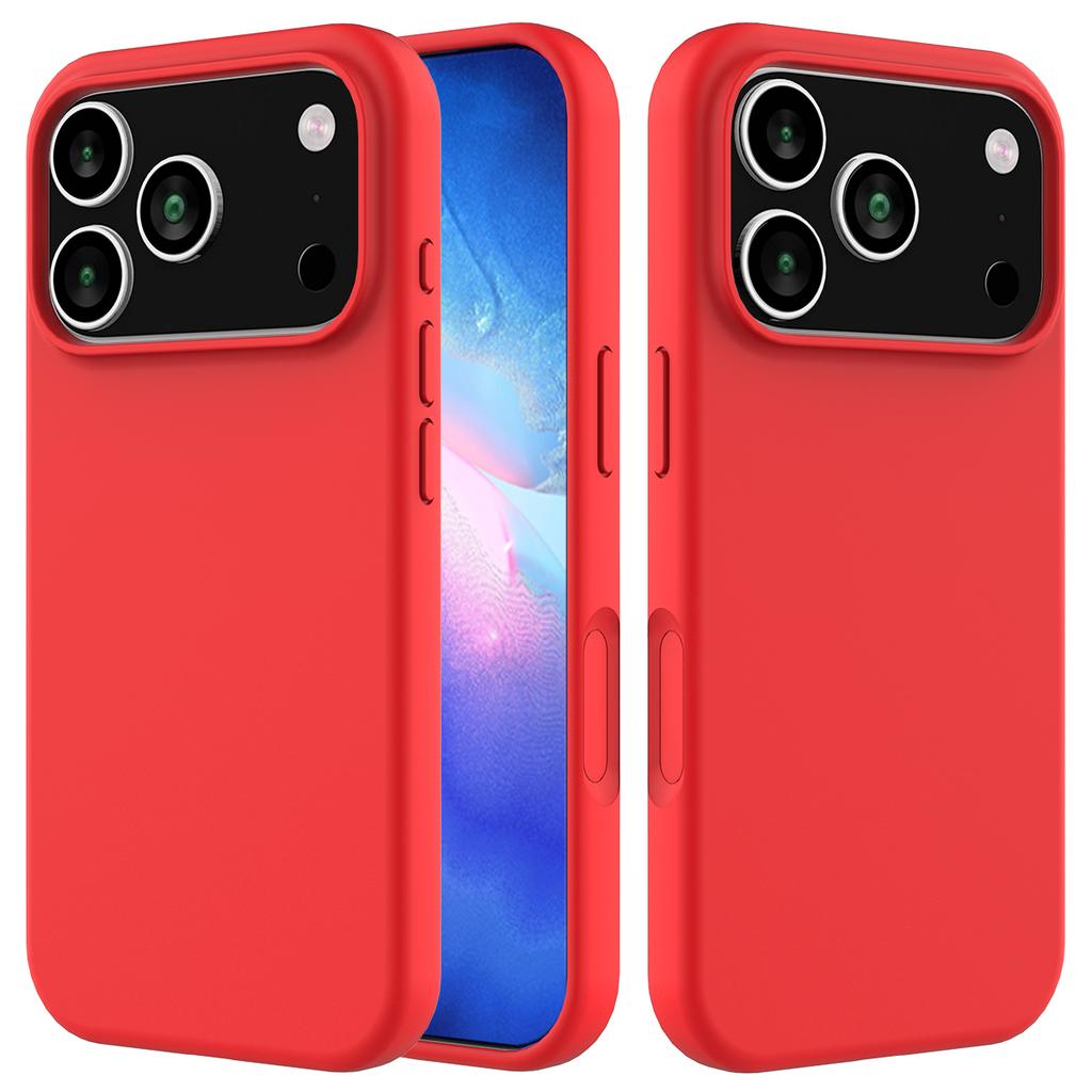For iPhone 17 Pro Case Drop Proof Liquid Silicone Soft Lining Back Phone Cover