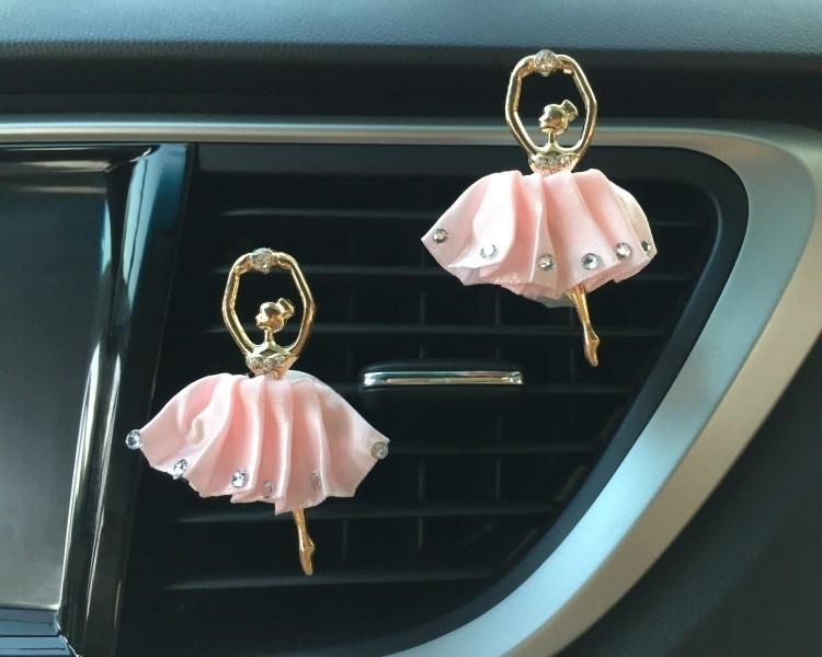 1Pc Ballet Girl Car Air-conditioning Outlet Perfume Diamond Ballerina Fragrance Clip